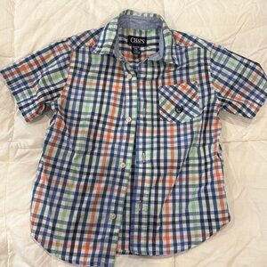 Size xxs (4-5) boys CHAPS short sleeve button up shirt